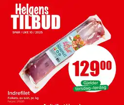 Spar FOLKETS Indrefilet tilbud