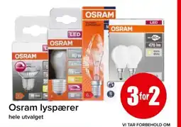 Spar OSRAM lyspærer tilbud