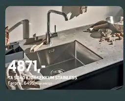 Flisekompaniet TA 5040 KJØKKENKUM STAINLESS tilbud