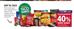 Meny Biff til taco tilbud