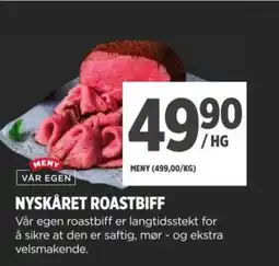 Meny Nyskåret roastbiff tilbud