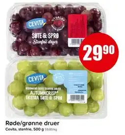 Spar Røde/grønne druer tilbud