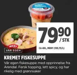 Meny Kremet fiskesuppe tilbud