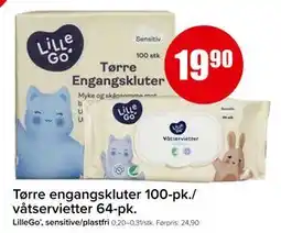 Spar Tørre engangskluter 100-pk./ våtservietter 64-pk tilbud