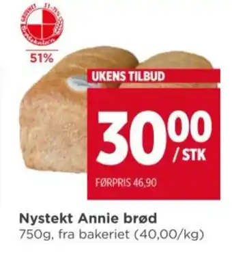 Meny Nystekt annie brød tilbud