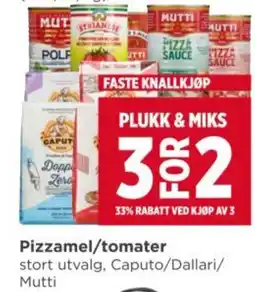 Meny Pizzamel/tomater tilbud