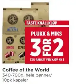 Meny Coffee of the World tilbud