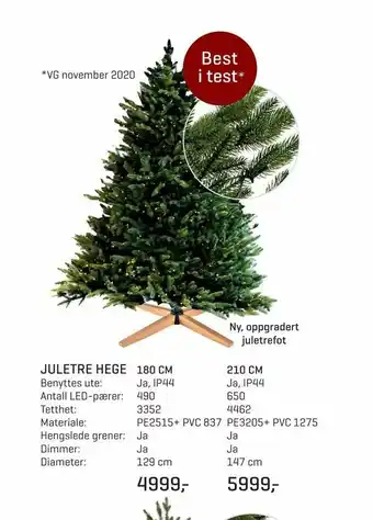 Jernia Juletre hege tilbud