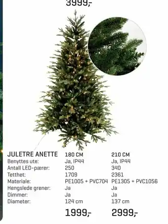 Jernia Juletre anette tilbud