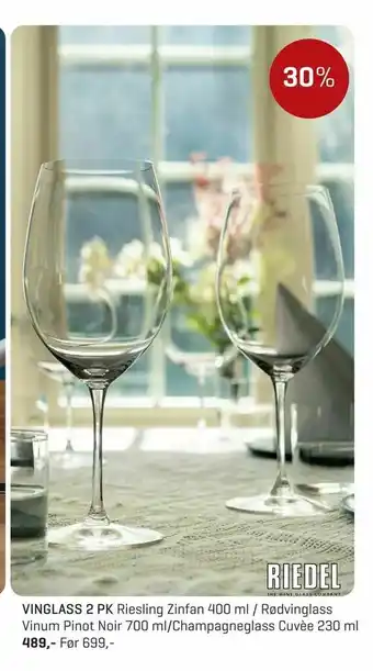 Jernia Vinglass 2 pk tilbud