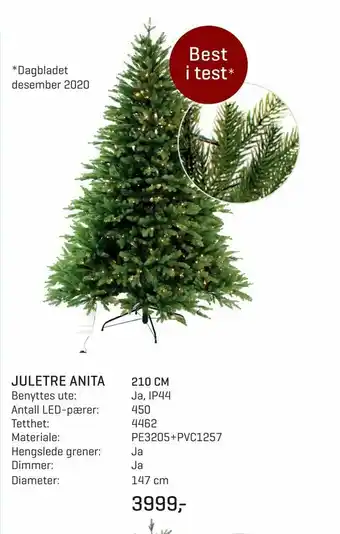 Jernia Juletre anita tilbud