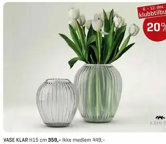 Jernia Vase klar tilbud