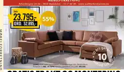 Walther Kristiansen COSMO lekker u-sofa i kampanjestoff. Finnes i flere farger. tilbud