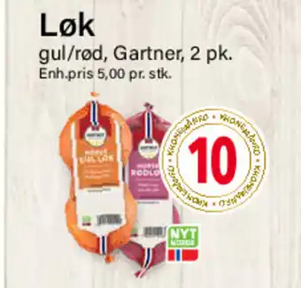 Nærbutikken Løk gul/rød, Gartner, 2 pk. tilbud