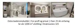 Oslo VVS Senter Oslos baderomsbutikk | For proff og privat | Over 25 års erfaring Se vår 1200 m² utstilling i Strømsveien 325 tilbud