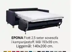 Walther Kristiansen EPONA Flott 2,5 seter sovesofa tilbud