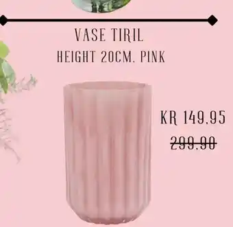 Plantasjen Vase tiril height , pink tilbud