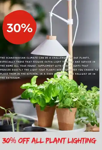 Plantasjen 30% off all plant lighting tilbud