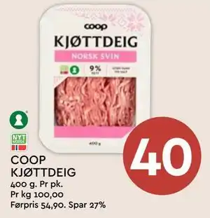 Coop Mega COOP KJØTTDEIG tilbud