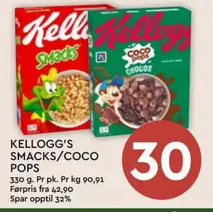 Coop Mega KELLOGG'S SMACKS/COCO POPS tilbud