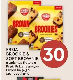 Coop Mega FREIA BROOKIE & SOFT BROWNIE tilbud