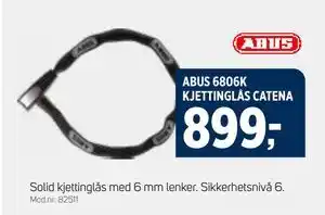 Sport 1 ABUS 6806K KJETTINGLÅS CATENA tilbud