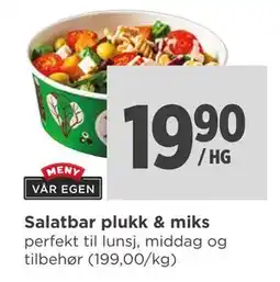 Meny Salatbar plukk & miks tilbud