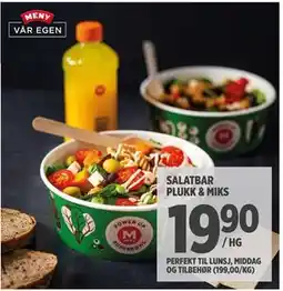 Meny SALATBAR PLUKK & MIKS tilbud