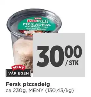 Meny Fersk pizzadeig tilbud