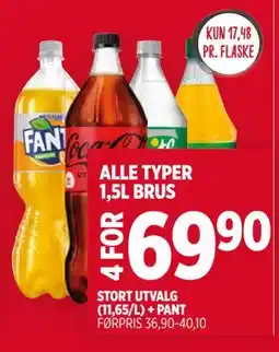 Meny ALLE TYPER 1,5L BRUS tilbud