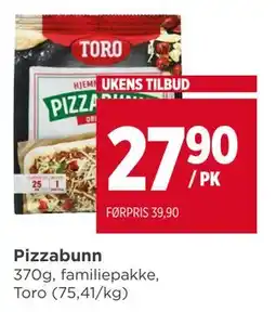 Meny Pizzabunn tilbud