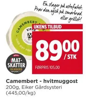 Meny Camembert - hvitmuggost tilbud