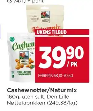 Meny Cashewnøtter/Naturmix tilbud