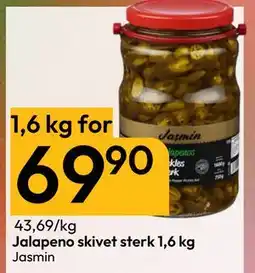 Gigaboks Jalapeno skivet sterk 1,6 kg tilbud