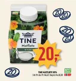 Coop Prix TINE MATFLØTE 18% tilbud