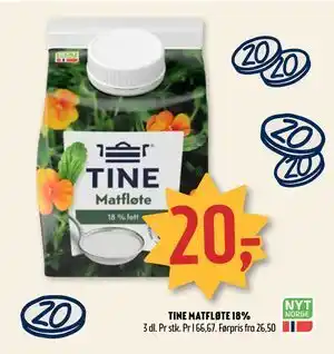 Coop Prix TINE MATFLØTE 18% tilbud