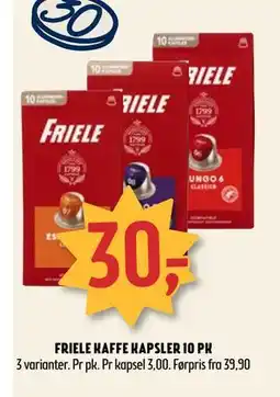 Coop Prix FRIELE KAFFE KAPSLER 10 PK tilbud