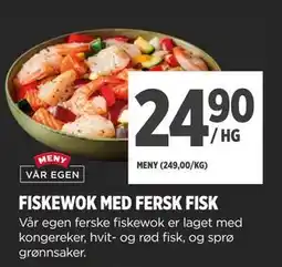 Meny FISKEWOK MED FERSK FISK tilbud