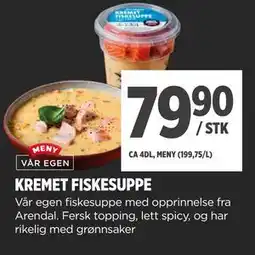 Meny KREMET FISKESUPPE tilbud