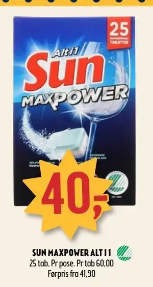 Coop Prix SUN MAXPOWER ALT I 1 tilbud