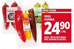 Meny SPISS PAPRIKA tilbud