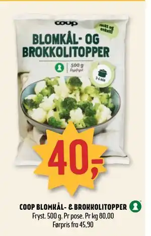 Coop Prix COOP BLOMKÅL- & BROKKOLITOPPER tilbud