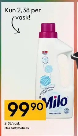 Gigaboks Milo parfymefri 1,5 l tilbud