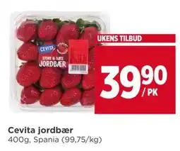 Meny Cevita jordbær tilbud