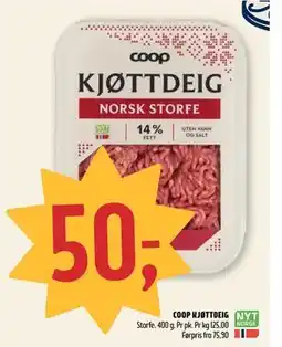 Coop Prix COOP KJØTTDEIG tilbud