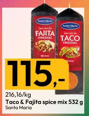 Gigaboks Taco & Fajita spice mix 532 g tilbud