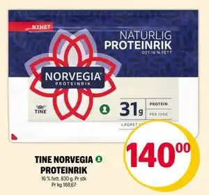 Coop Extra TINE NORVEGIA PROTEINRIK tilbud