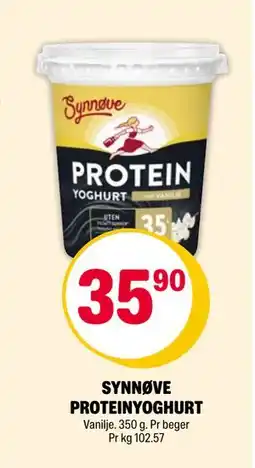 Coop Extra SYNNØVE PROTEINYOGHURT tilbud