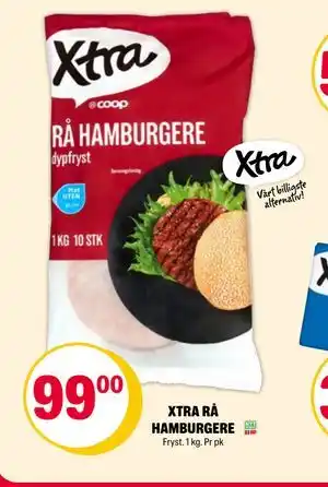 Coop Extra XTRA RÅ HAMBURGERE tilbud