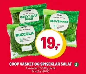 Coop Extra COOP VASKET OG SPISEKLAR SALAT tilbud